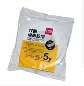 得力 30412 泡沫膠帶 24mm×5y