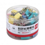 得力 8554ES 25mm彩色長(zhǎng)尾夾4#（48只/筒）