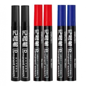 得力 6821  記號筆 藍色