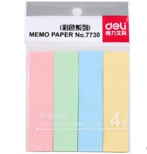 得力 7730 易事貼/便利貼/告示貼/百事貼 76*19mm